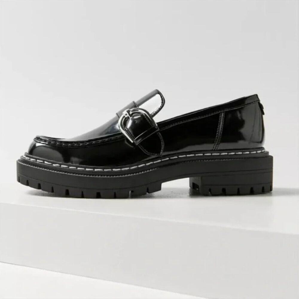 Circus Sam Edelman ‘Everly’ Black Patent Chunky Platform Loafer